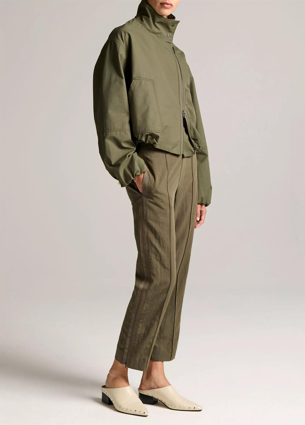 Grace Side-Strap Mid-Rise Pull-On Pant