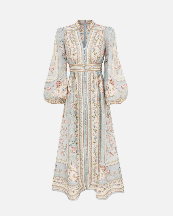 Roselight Plunge Midi Dress
