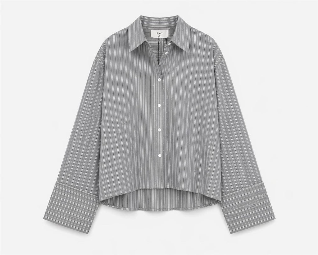 Iben Embellished Shirt Grey
