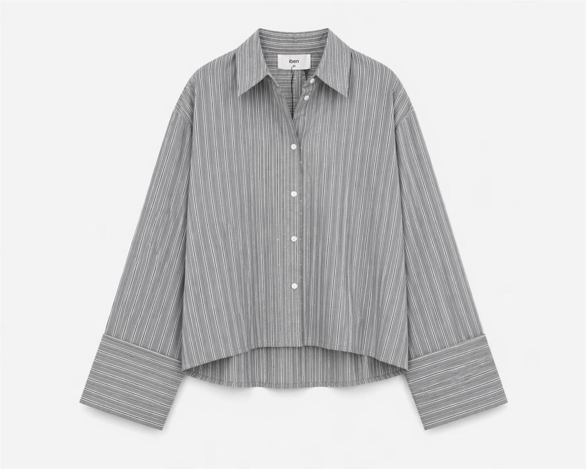 Iben Embellished Shirt Grey