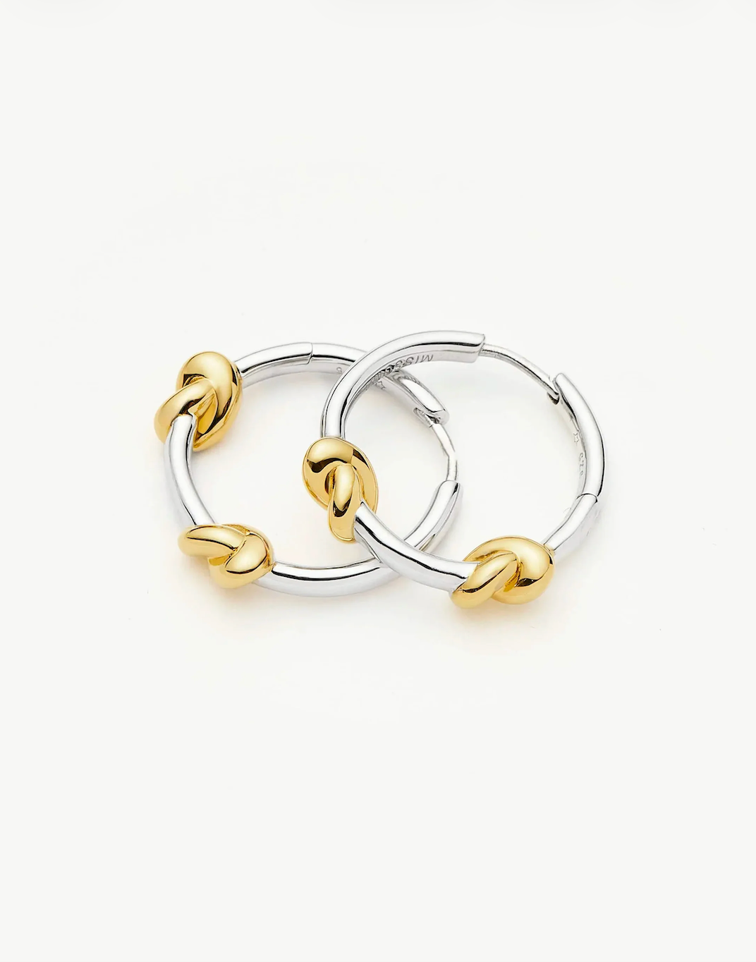 LUCY WILLIAMS KNOT SMALL HOOP EARRINGS