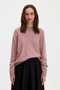 soft wool crewneck sweater Genser