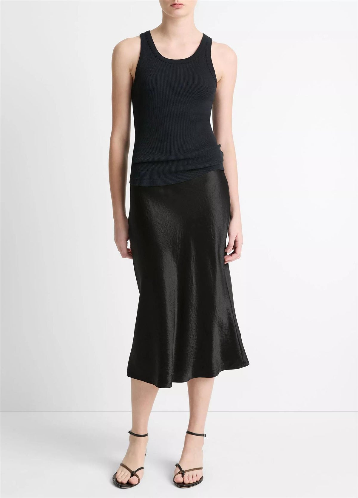 Ribbed Scoop-Neck Tank