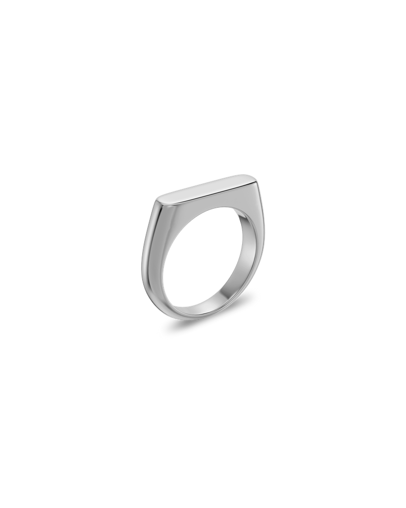 Charlie Signet Ring Steel Ring
