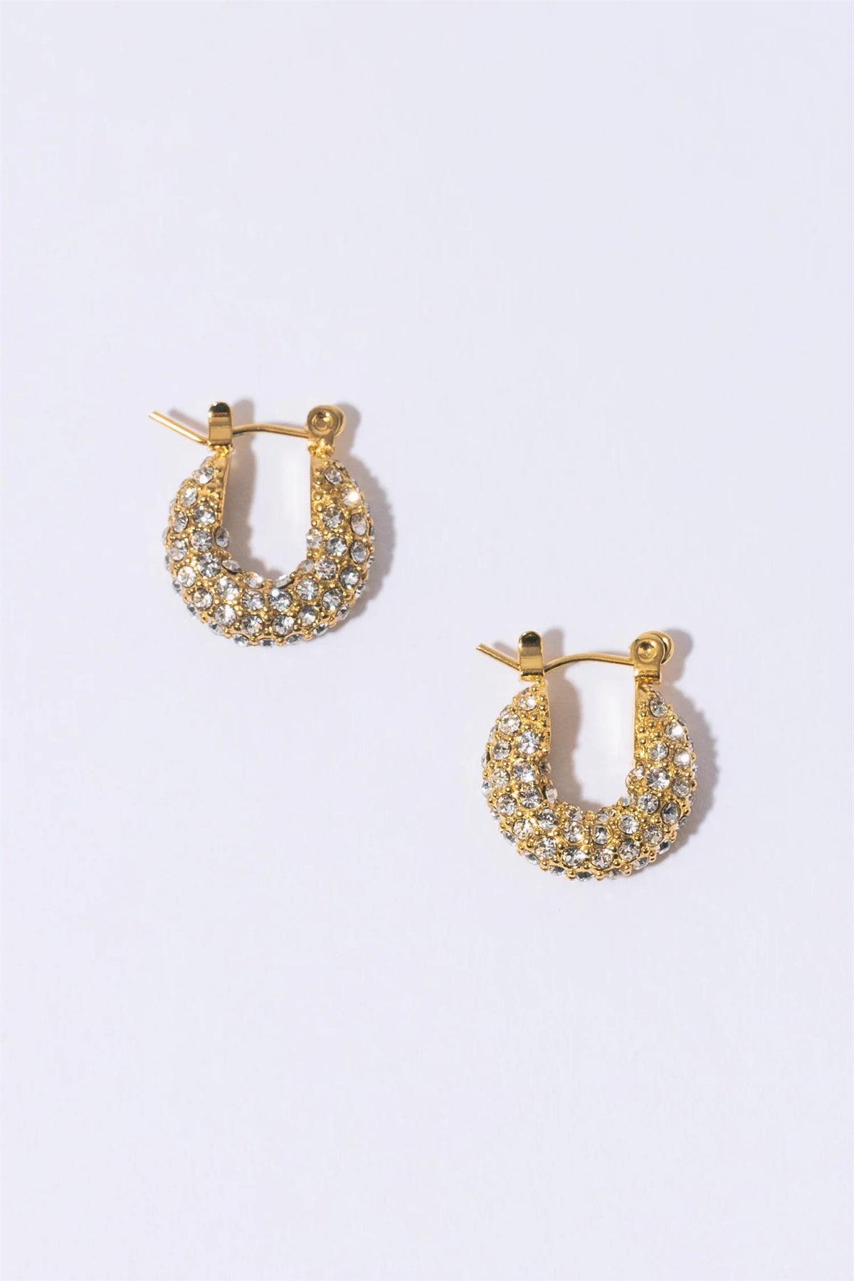 TINY DIAMOND HOOPS