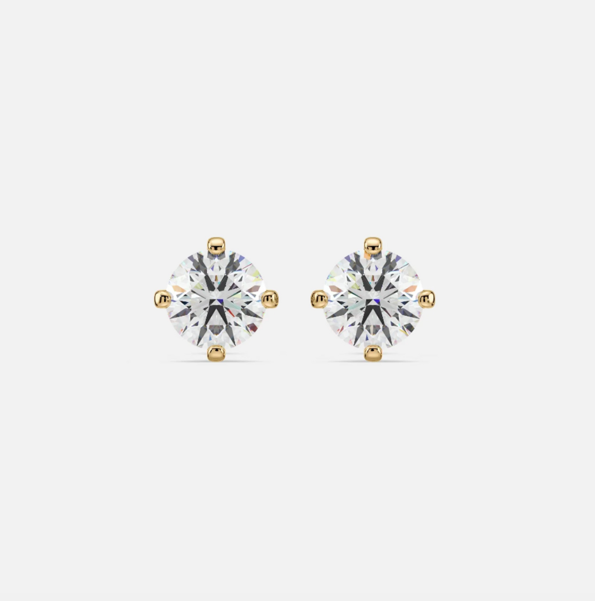 1 crt Lab Diamond Studs