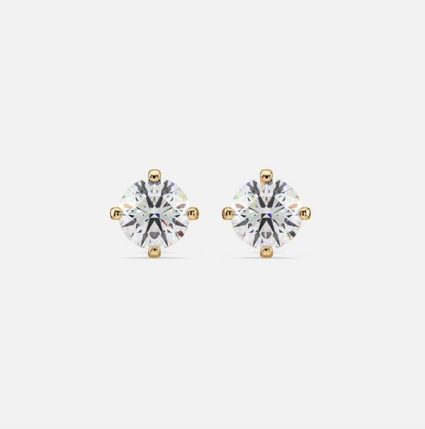 1 crt Lab Diamond Studs