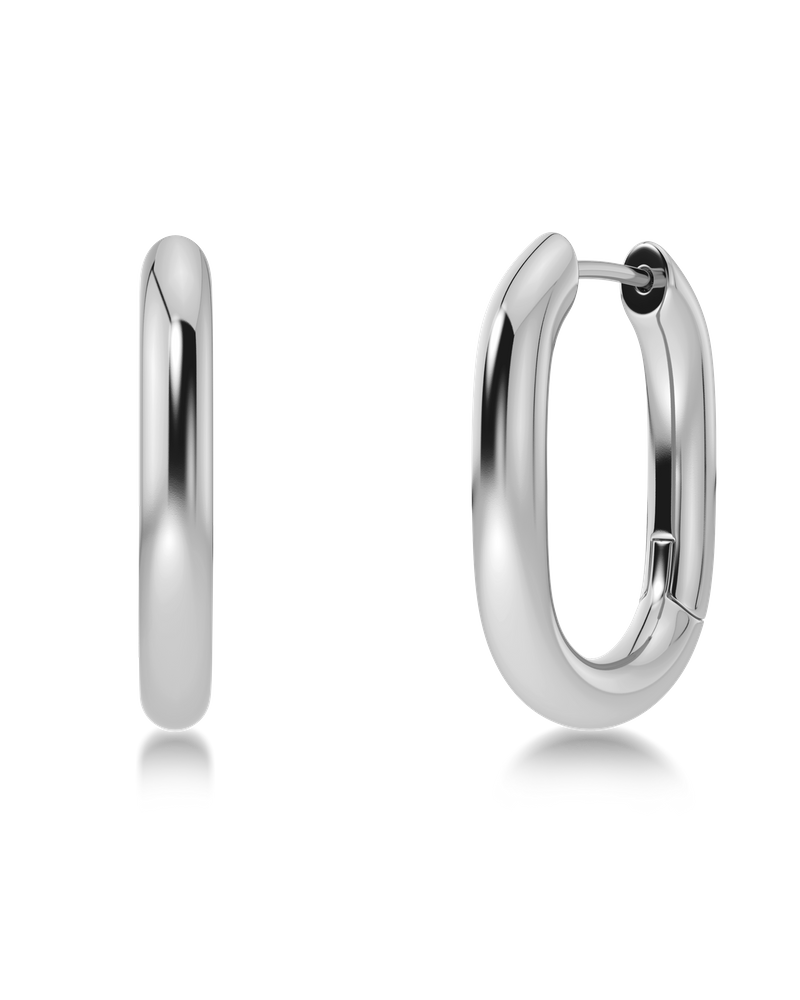 Modernist Hoops L Steel Ørepynt