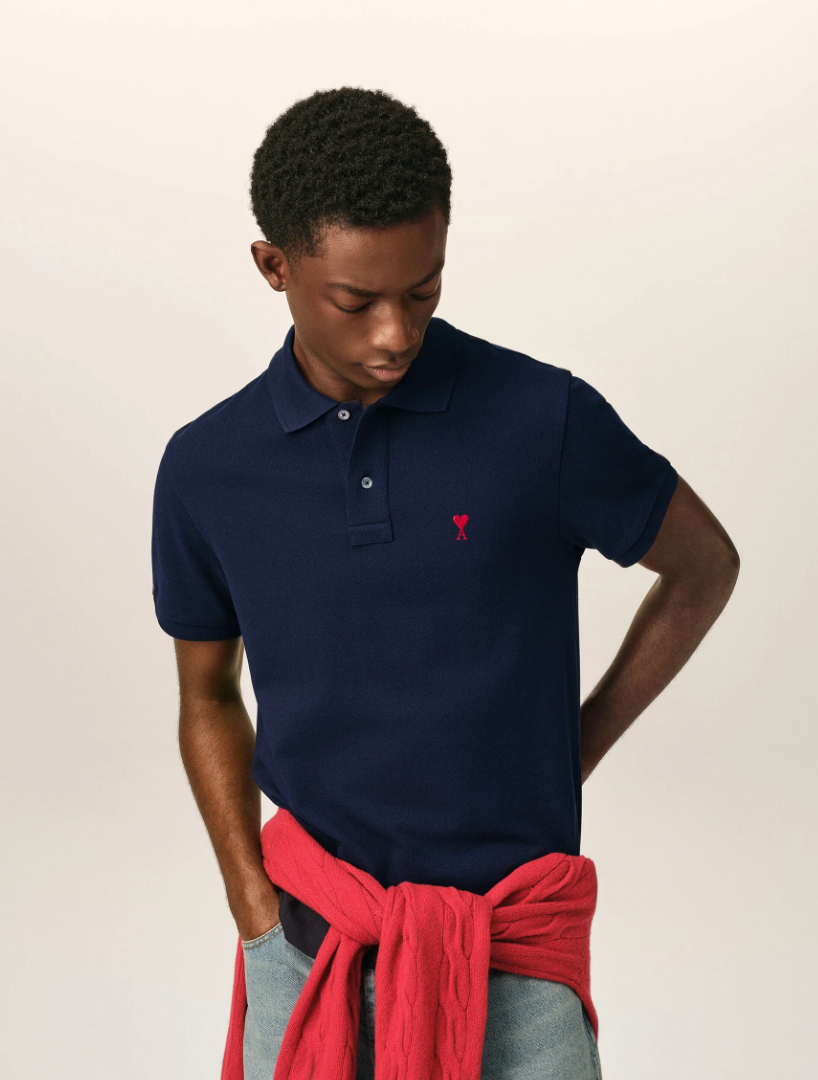 POLO WITH RED AMI DE COEUR