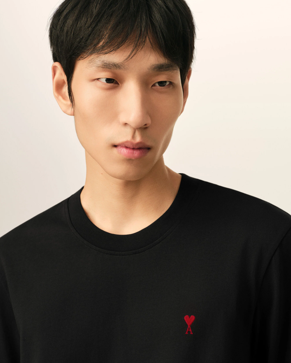 LONG SLEEVES TSHIRT WITH RED AMI DE COEUR
