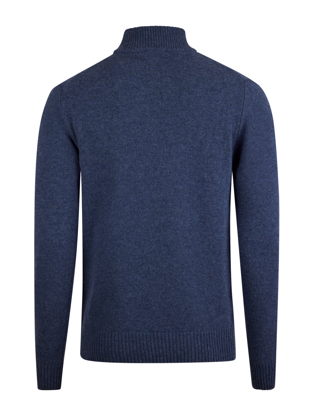 Pullover Knitted Half Zip Carded Merino Wool Genser