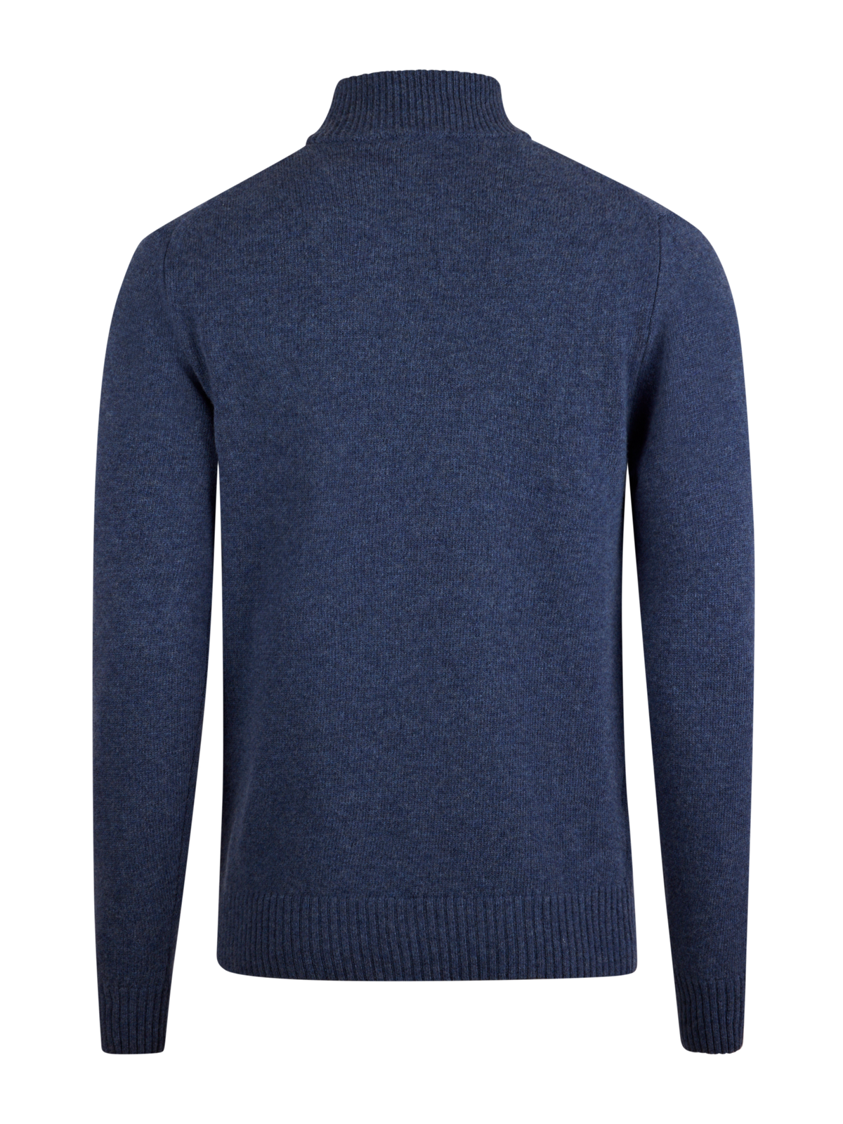 Pullover Knitted Half Zip Carded Merino Wool Genser