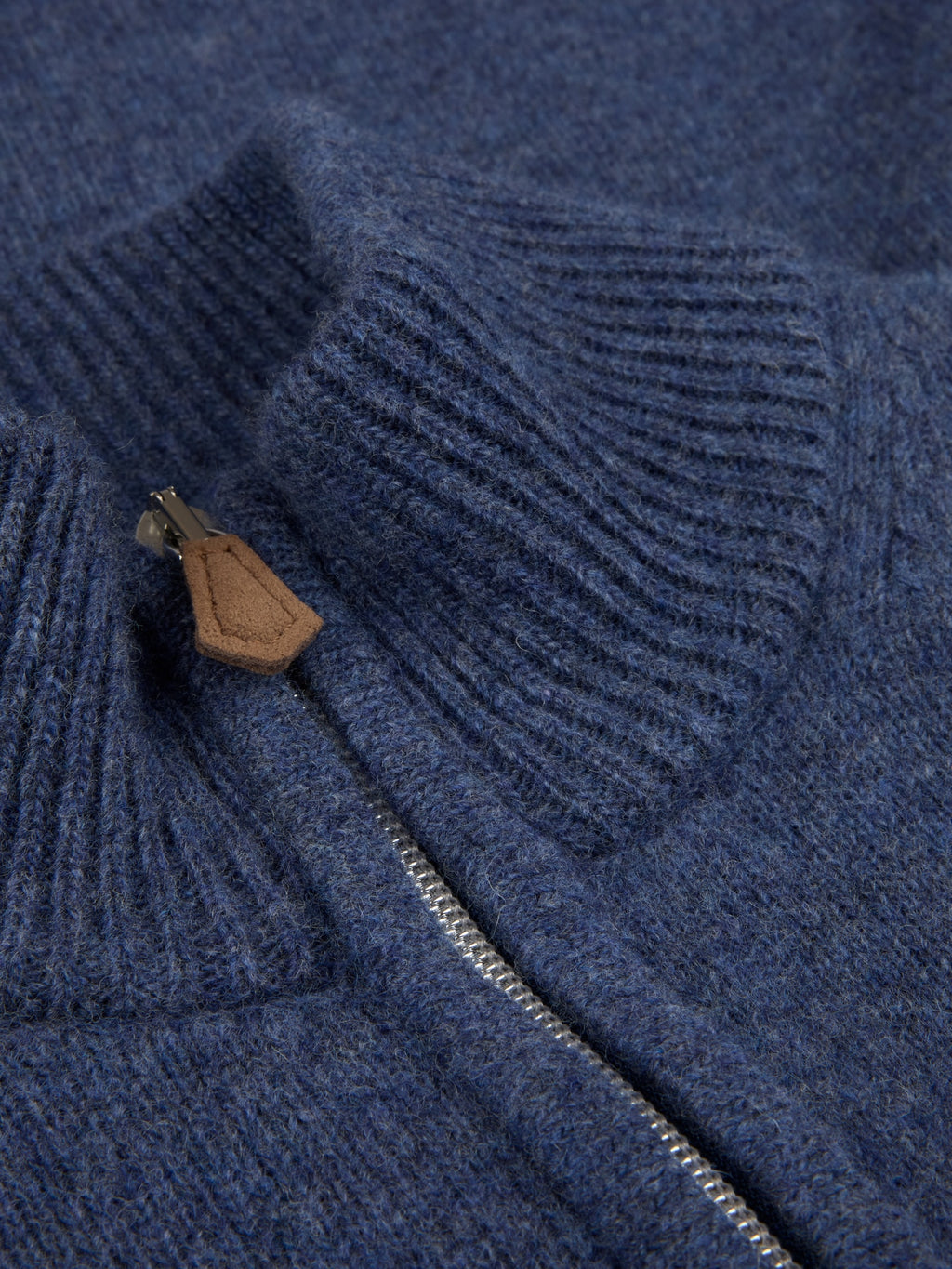 Pullover Knitted Half Zip Carded Merino Wool Genser