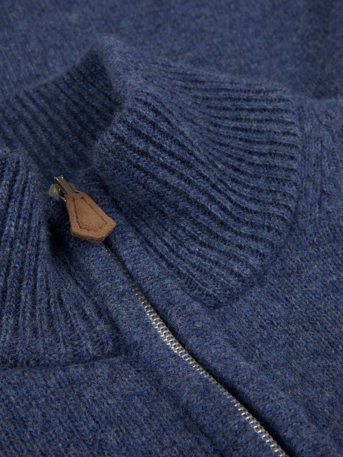 Pullover Knitted Half Zip Carded Merino Wool Genser