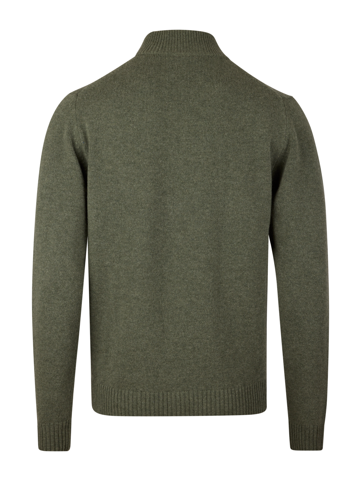 Pullover Knitted Half Zip Carded Merino Wool Genser