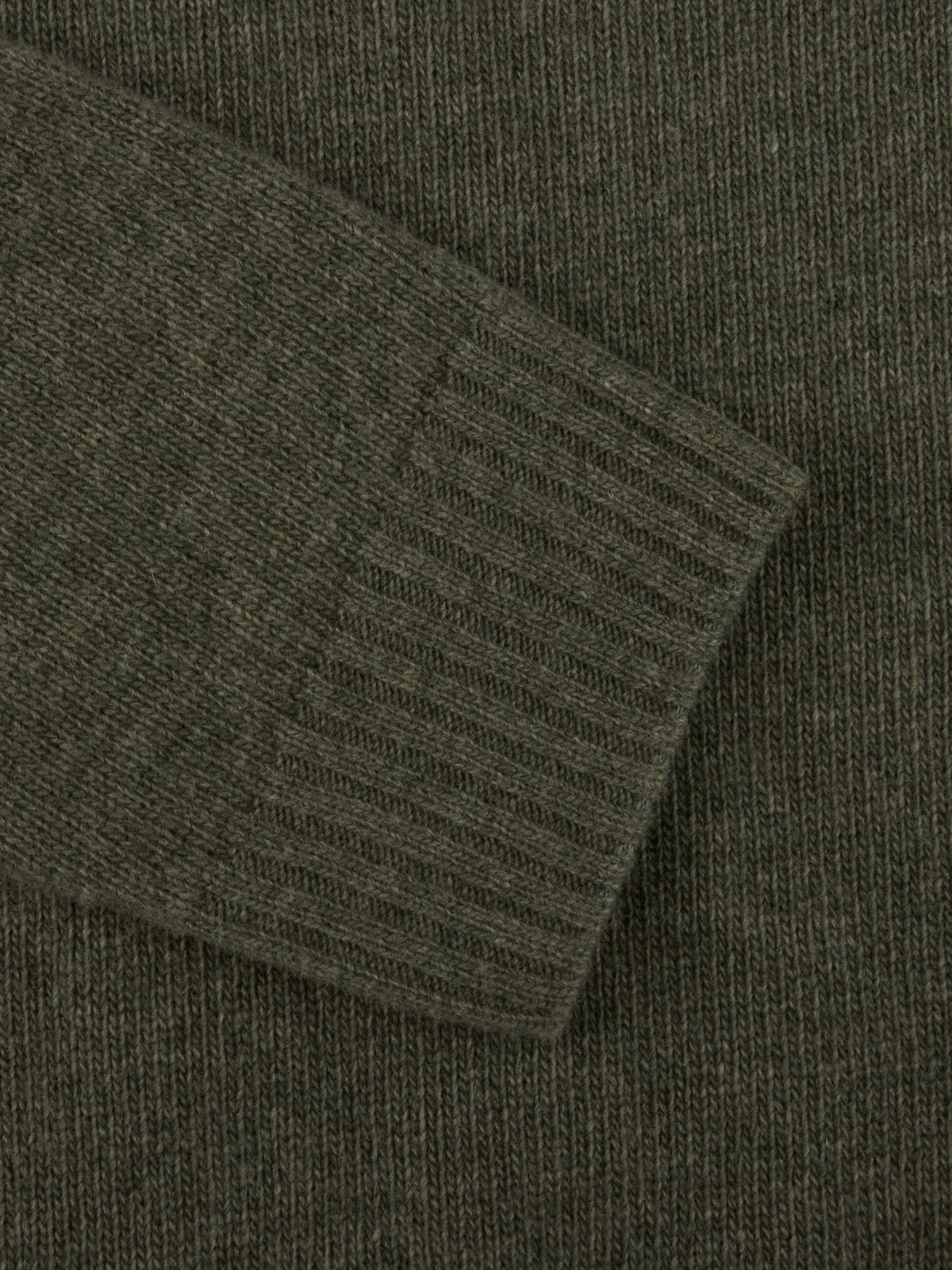 Pullover Knitted Half Zip Carded Merino Wool Genser