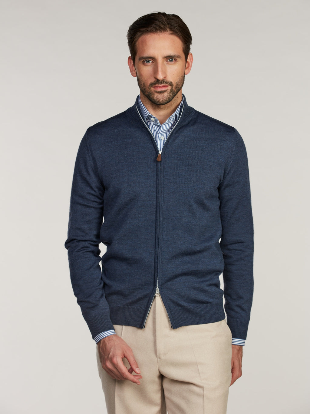 Cardigan Knitted Fullzip Merino Wool Genser