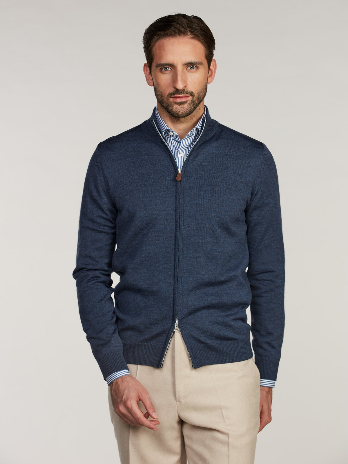 Cardigan Knitted Fullzip Merino Wool Genser