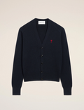 V NECK CARDIGAN WITH AMI DE COEUR
