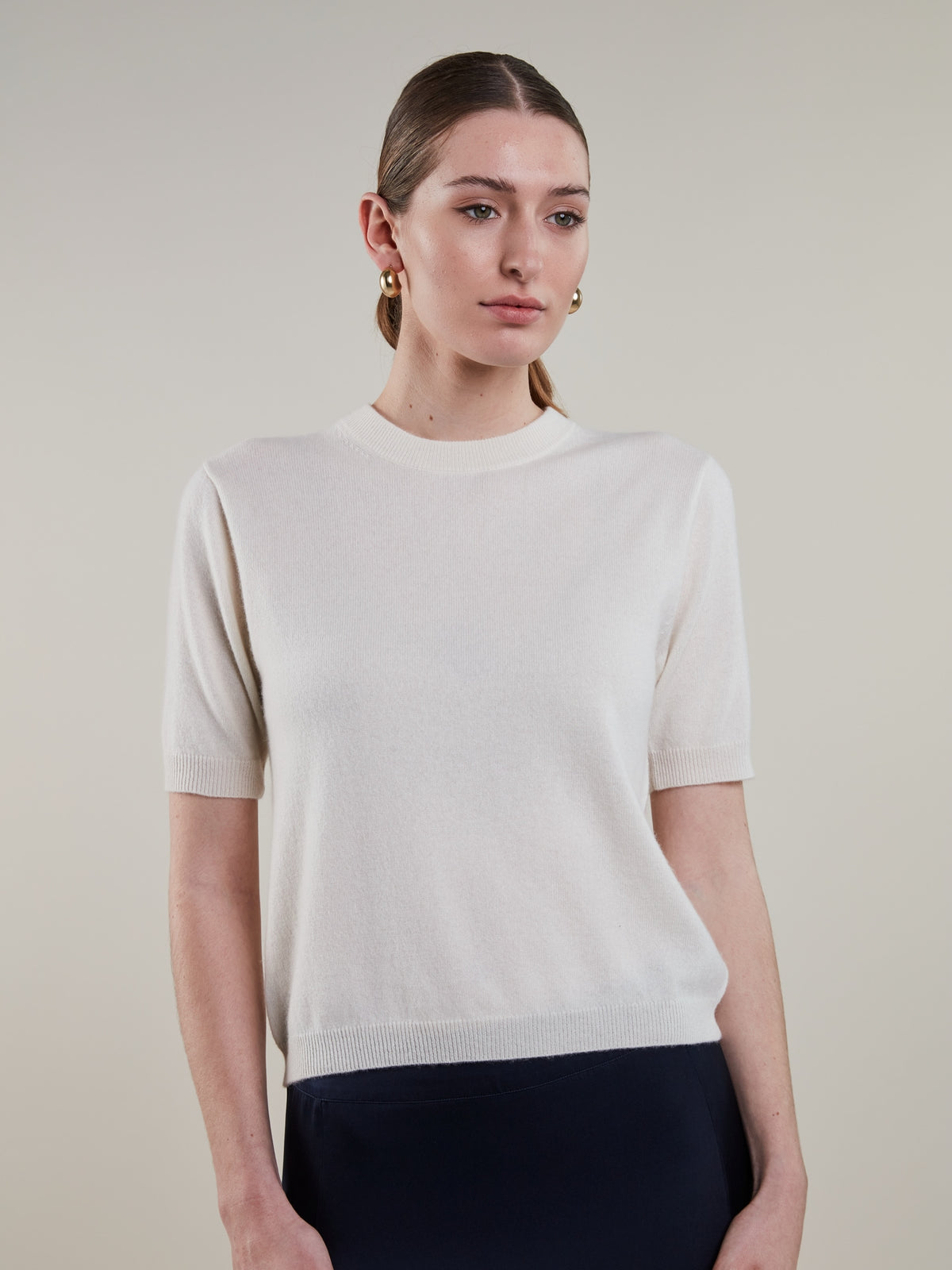 Janet Short sleeve, Knit Genser