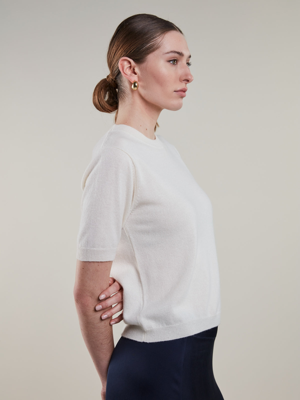 Janet Short sleeve, Knit Genser