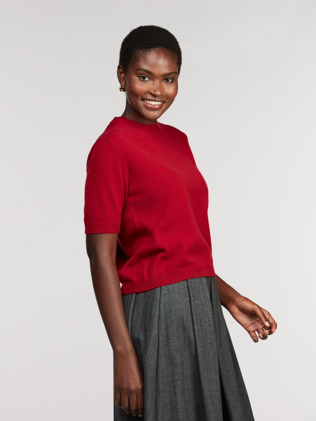 Janet Short sleeve, Knit Genser