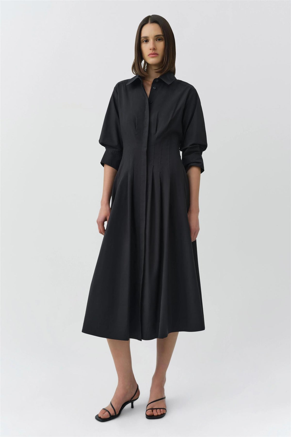 JAZZ PINTUCK MIDI DRESS