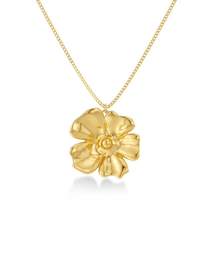 Floral Necklace L Gold Smykke