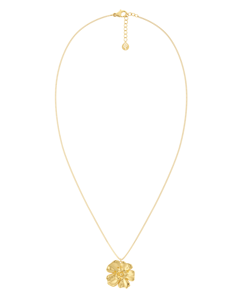 Floral Necklace L Gold Smykke