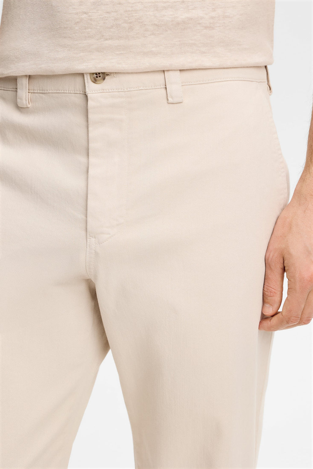 Devyn Straight Cotton Pants Bukser