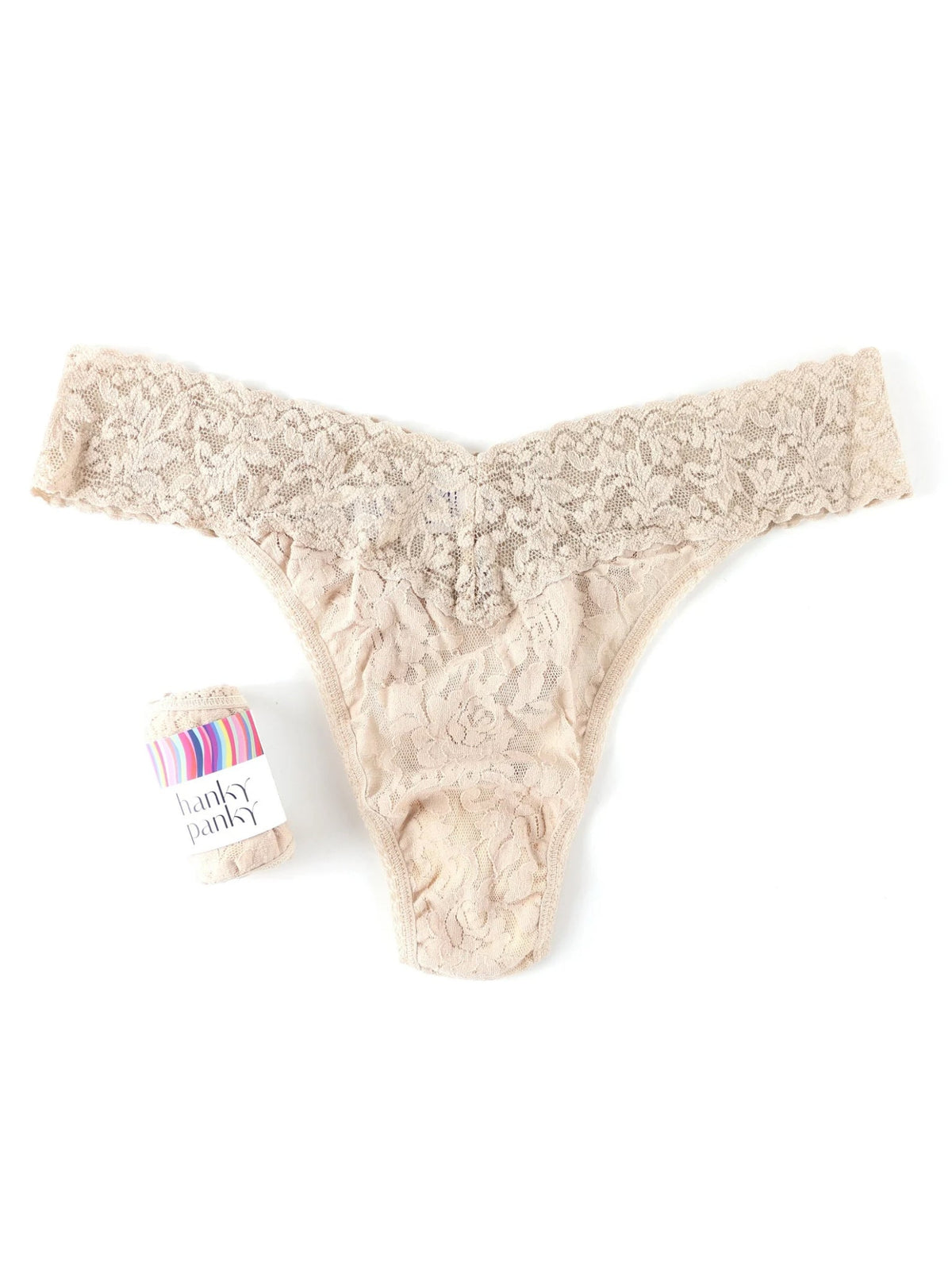 Hanky Panky Signature Lace Original Rise Thong (4811P-CHAI) Undertøy