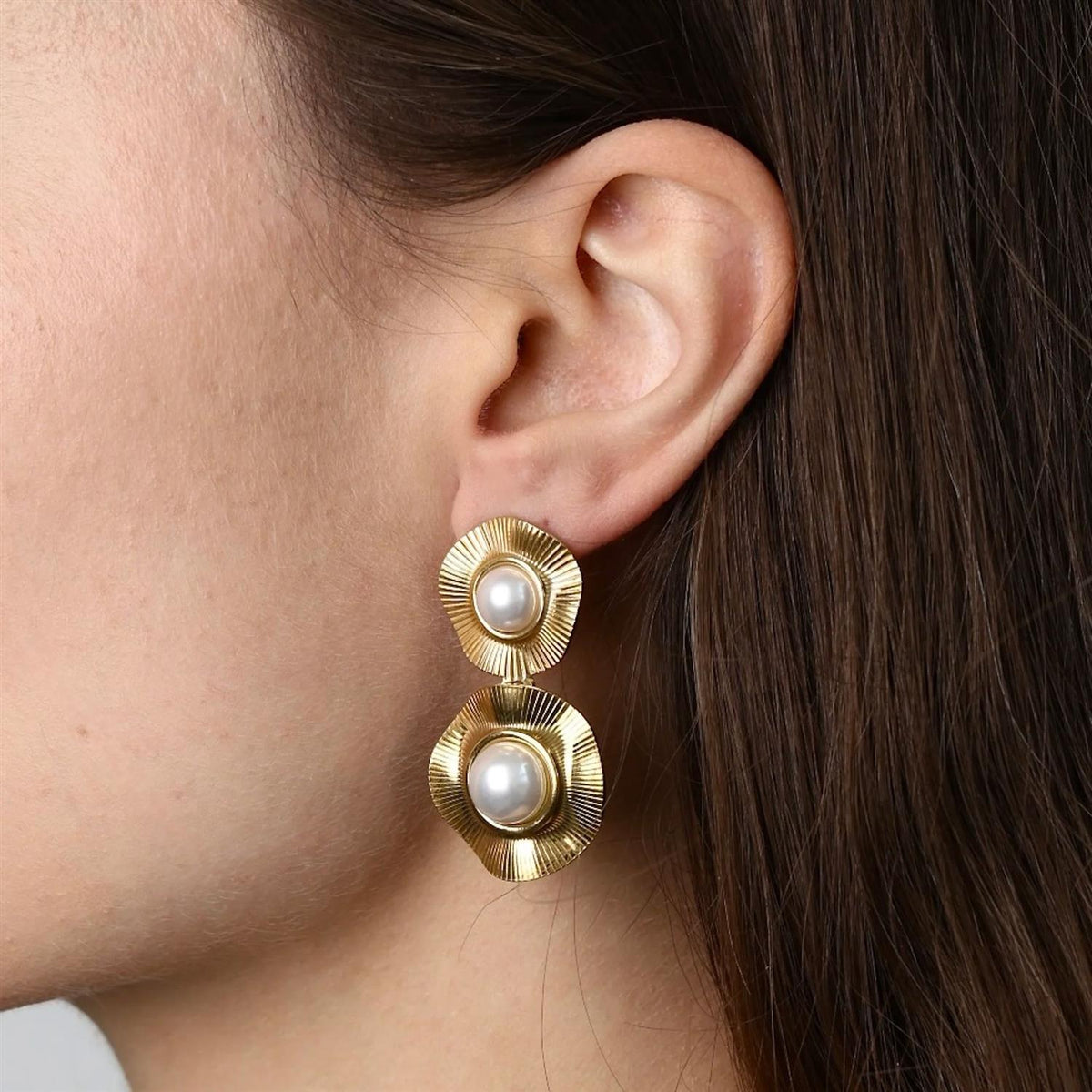 Noelle - Pearl Earrings Stainless Steel