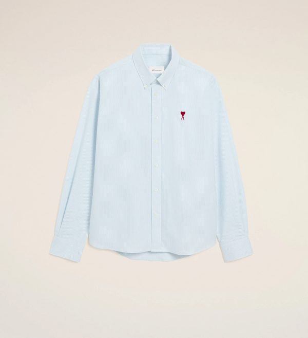 Classic Shirt Button Down Collar with Embroidered Ami de Cœur