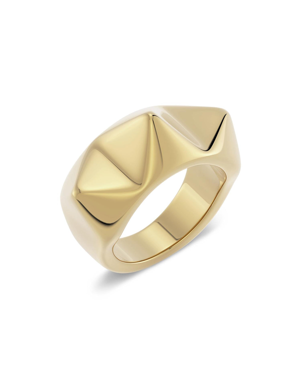 Peak Rivet Ring Gold