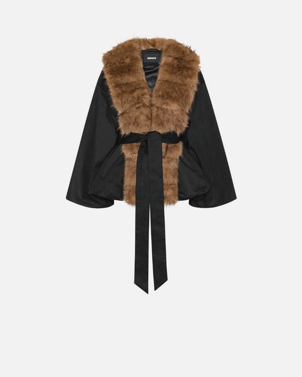 Faux Fur Collar Jacket