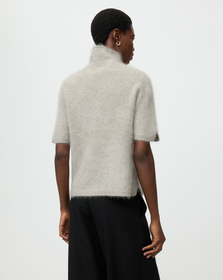 Brushed Short Sleeve Turtleneck