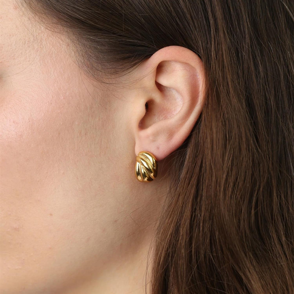 Siv - Twisted Stud Earrings Stainless Steel