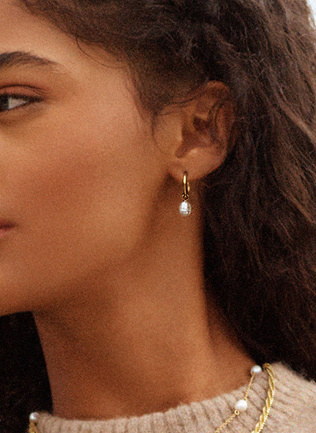 Perla Hoops Gold