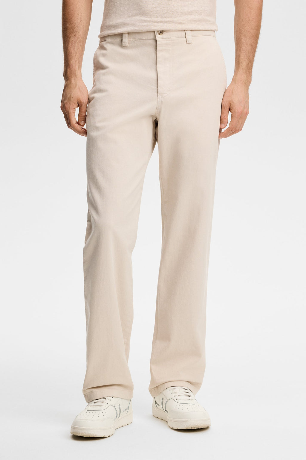 Devyn Straight Cotton Pants Bukser
