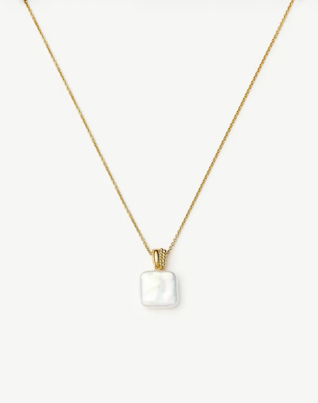 SQUARE PEARL BAYA PENDANT NECKLACE