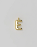 Letter Charm Small Plated - E