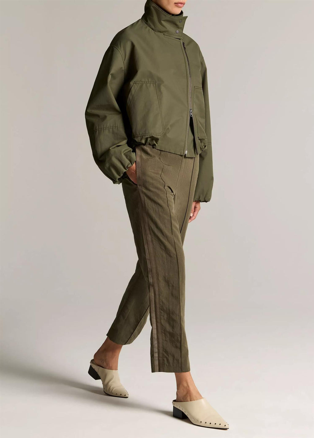 Grace Side-Strap Mid-Rise Pull-On Pant