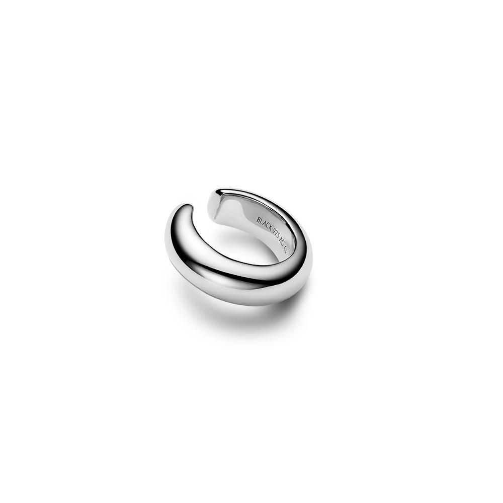 Omotesando Chunk Ear Cuff Silver Ørepynt