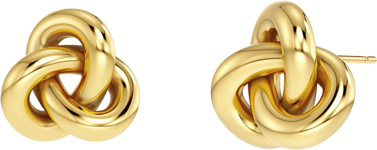 Infinity Knot Studs S Gold Ørepynt