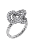 Infinity Knot Sparkle Ring L Steel Ring