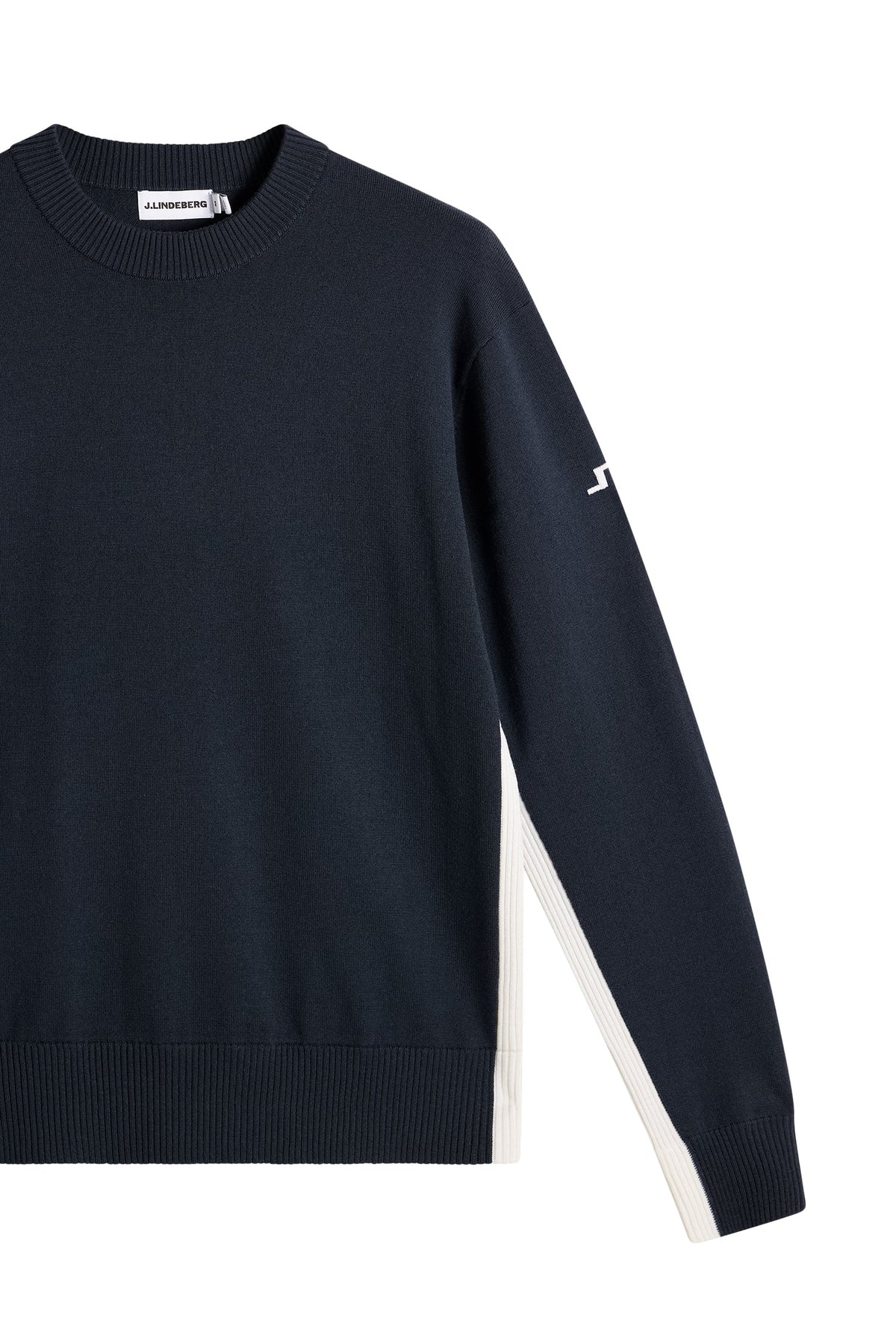 Chester Side Stripe Knit Crew Genser