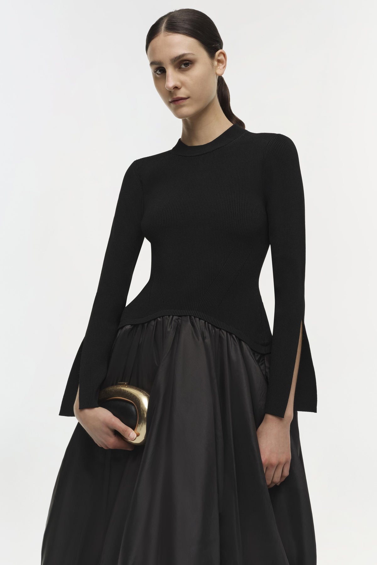 KENLIE L/S MOCK NECK MIDI DRESS Kjoler