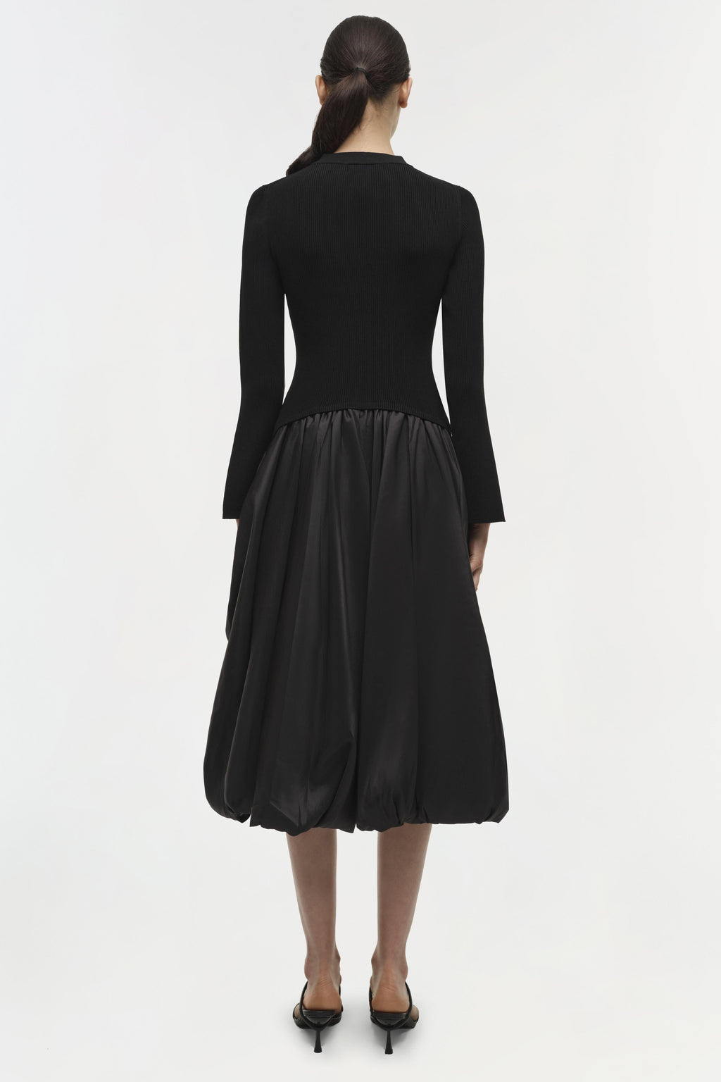 KENLIE L/S MOCK NECK MIDI DRESS Kjoler