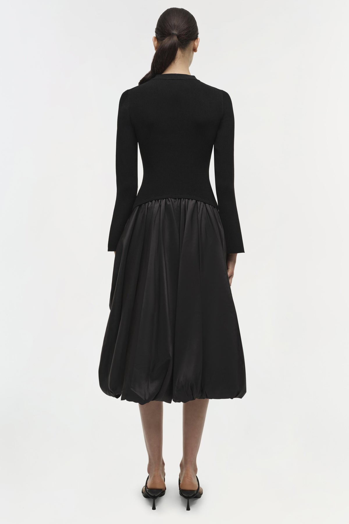 KENLIE L/S MOCK NECK MIDI DRESS Kjoler