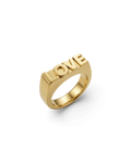 Love Signet Ring Gold Ring